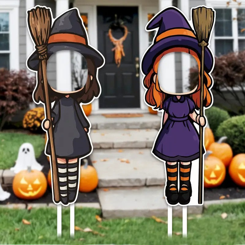 2D Plane 2pcs set of large Halloween garden decoration ornaments