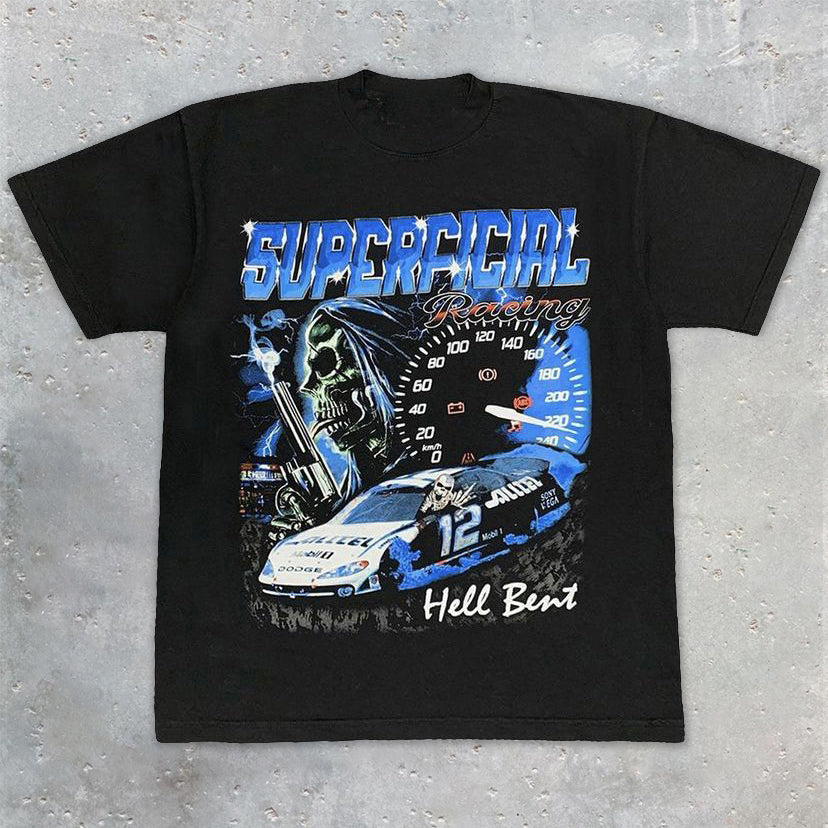 Camiseta holgada con estilo urbano llamativo