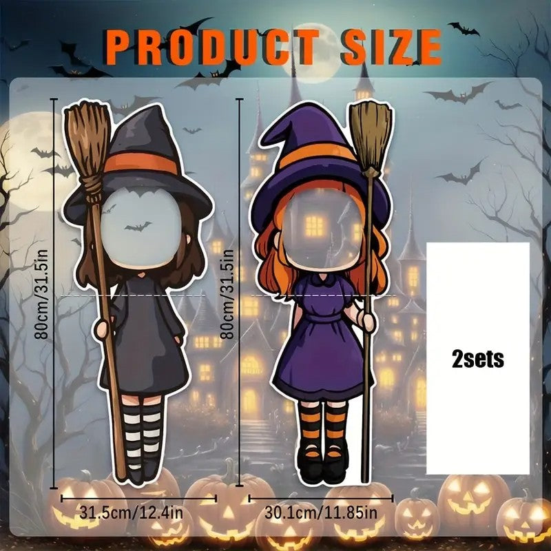 2D Plane 2pcs set of large Halloween garden decoration ornaments