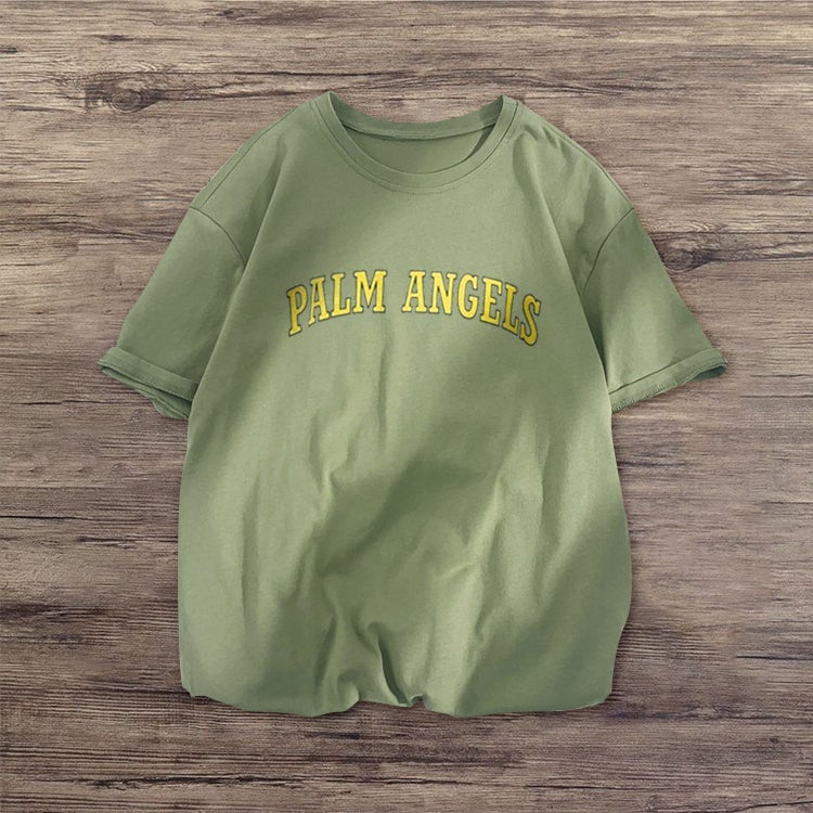 Trendy gedruckt buchstaben mode kurzarm T-shirt