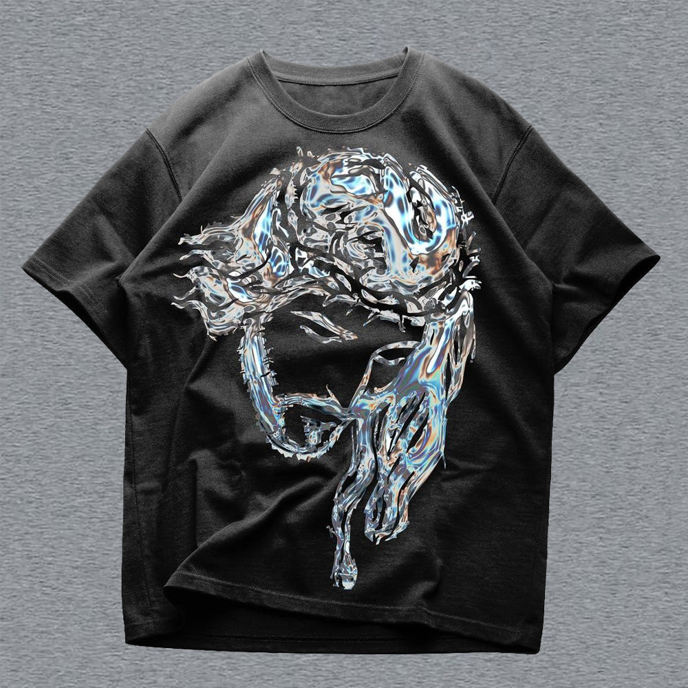 Camiseta informal de manga corta con estampado de Jesús