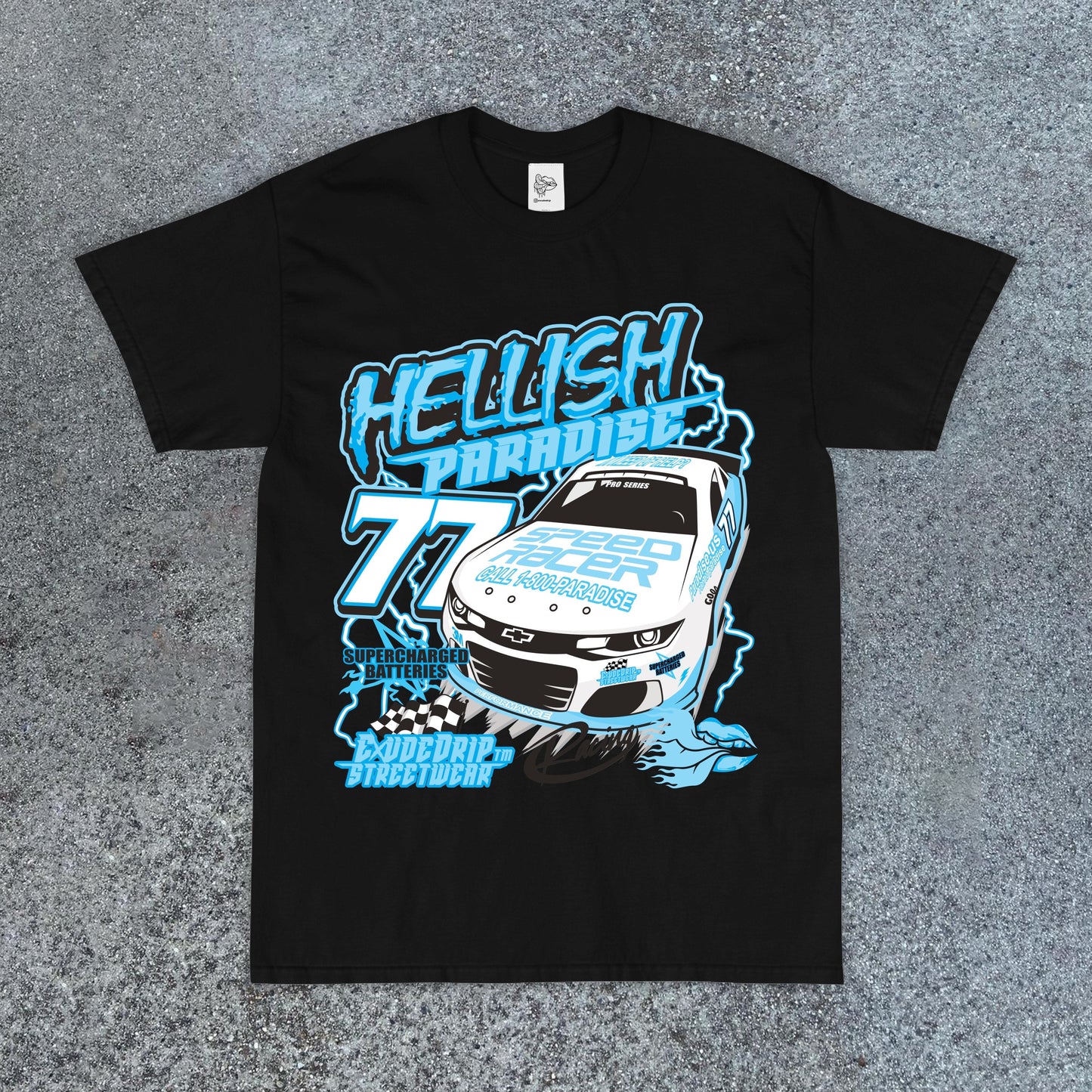 Camiseta de manga corta con estampado de coches de la marca Tide
