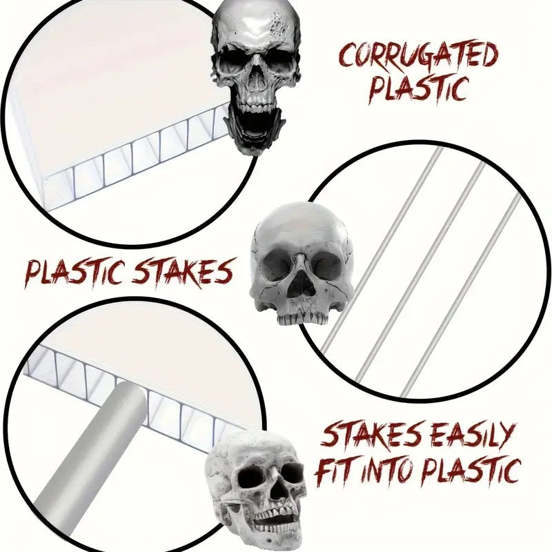 2D Flat Large Size Halloween Tombstone Cemetery Decoration Sign