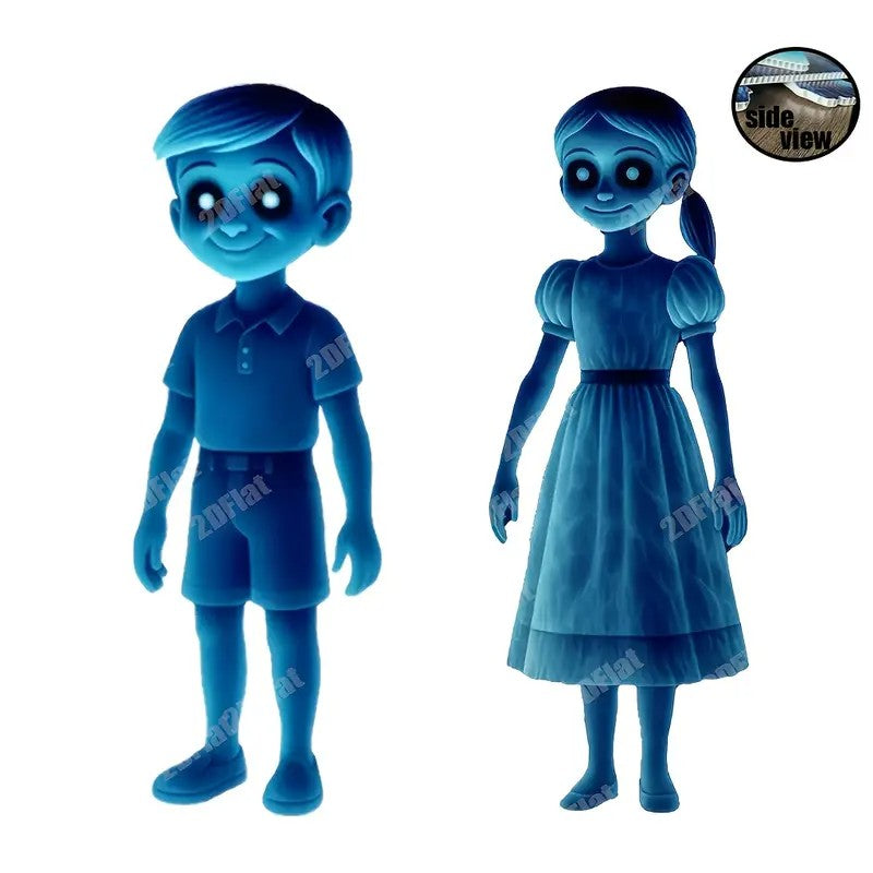2D Flat 2pcs Halloween Yard Decoration Ground Plug