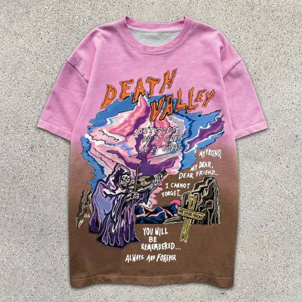 Camiseta de manga corta con estampado del Valle de la Muerte