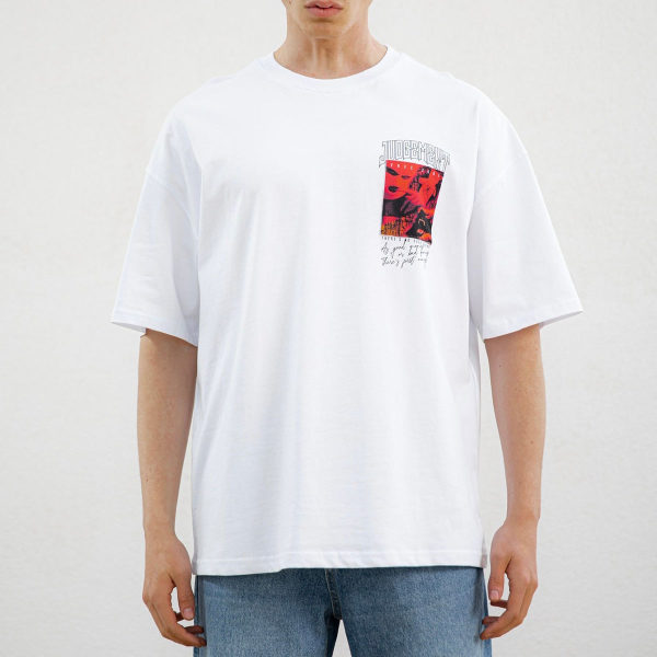 Fashion-Preppy-T-Shirt mit Statement-Print