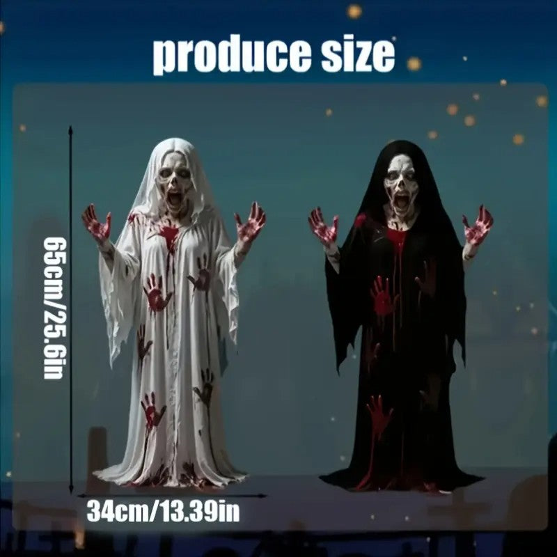 2D Flat 2pcs Large Halloween Yard Decoration Ground Stakes