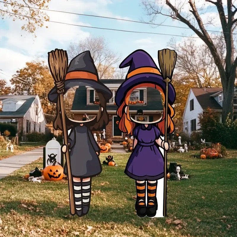 2D Plane 2pcs set of large Halloween garden decoration ornaments