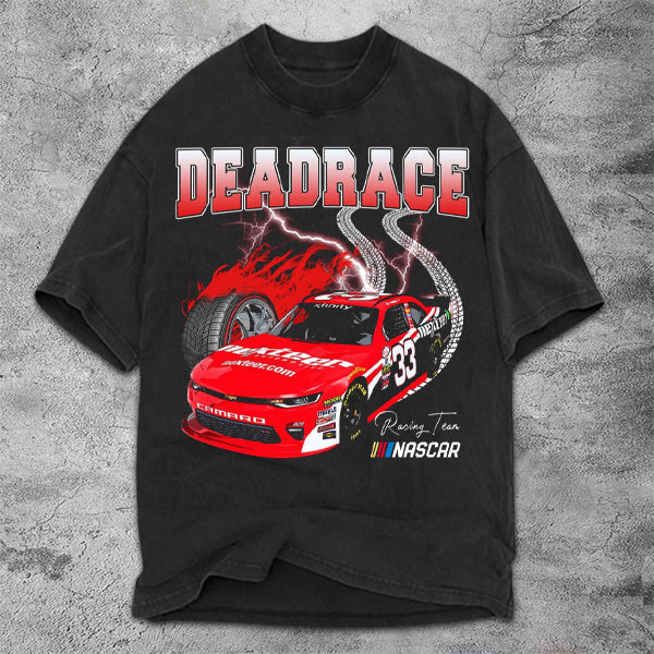 Camiseta de manga corta con estampado gráfico de carreras