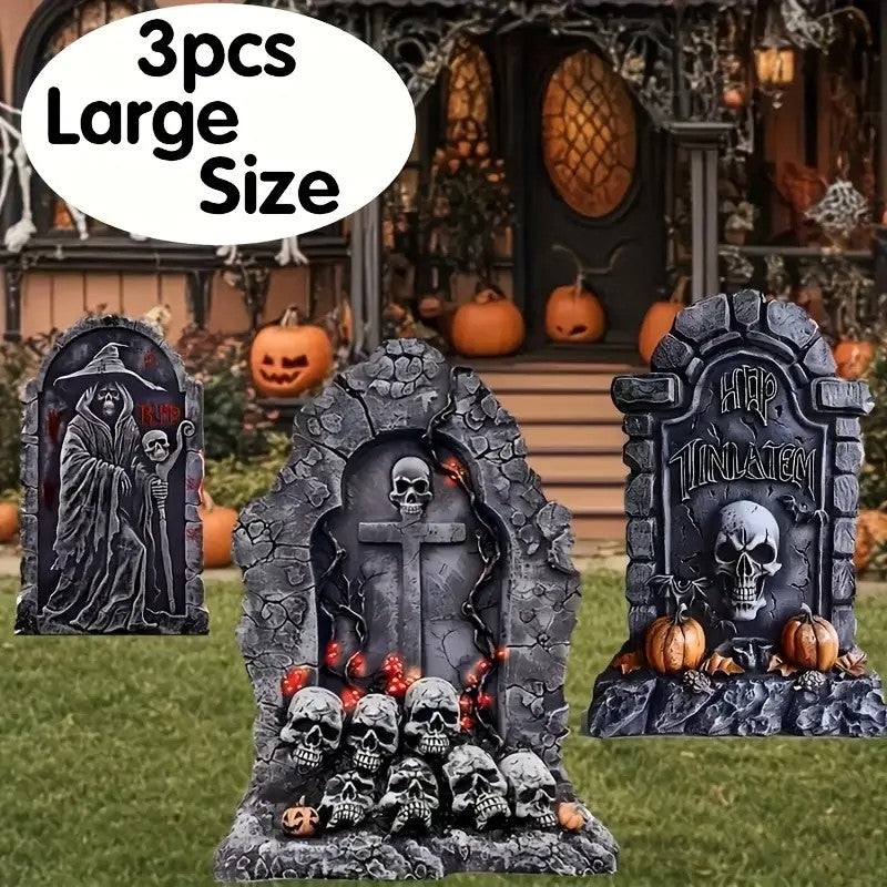 Three Large Tombstones