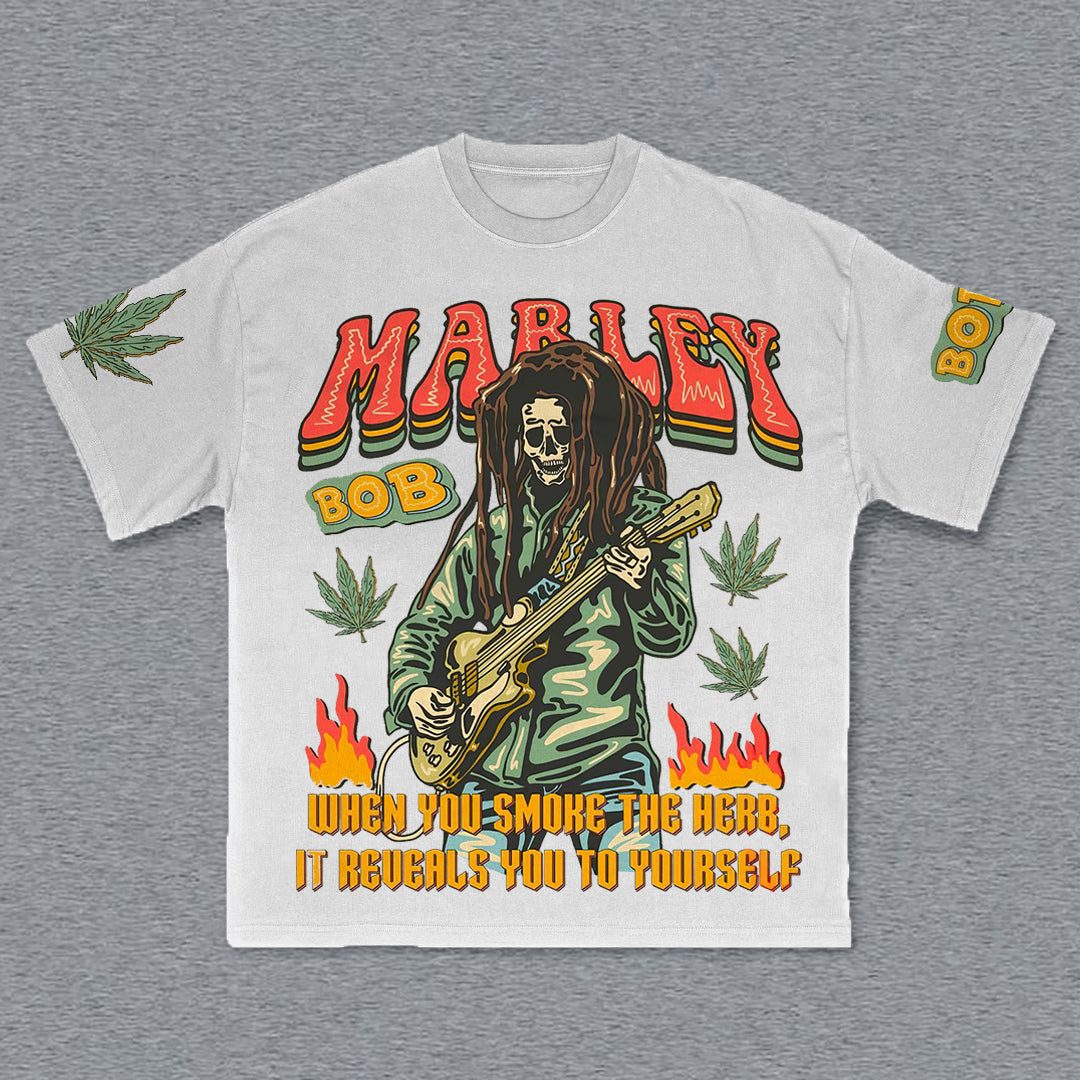 Rock Singer Print Short Sleeve T-Shirt