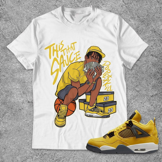 Camiseta de manga corta con estampado de zapatillas de deporte de calle