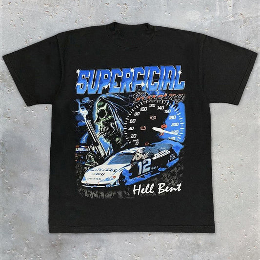 Camiseta holgada con estilo urbano llamativo