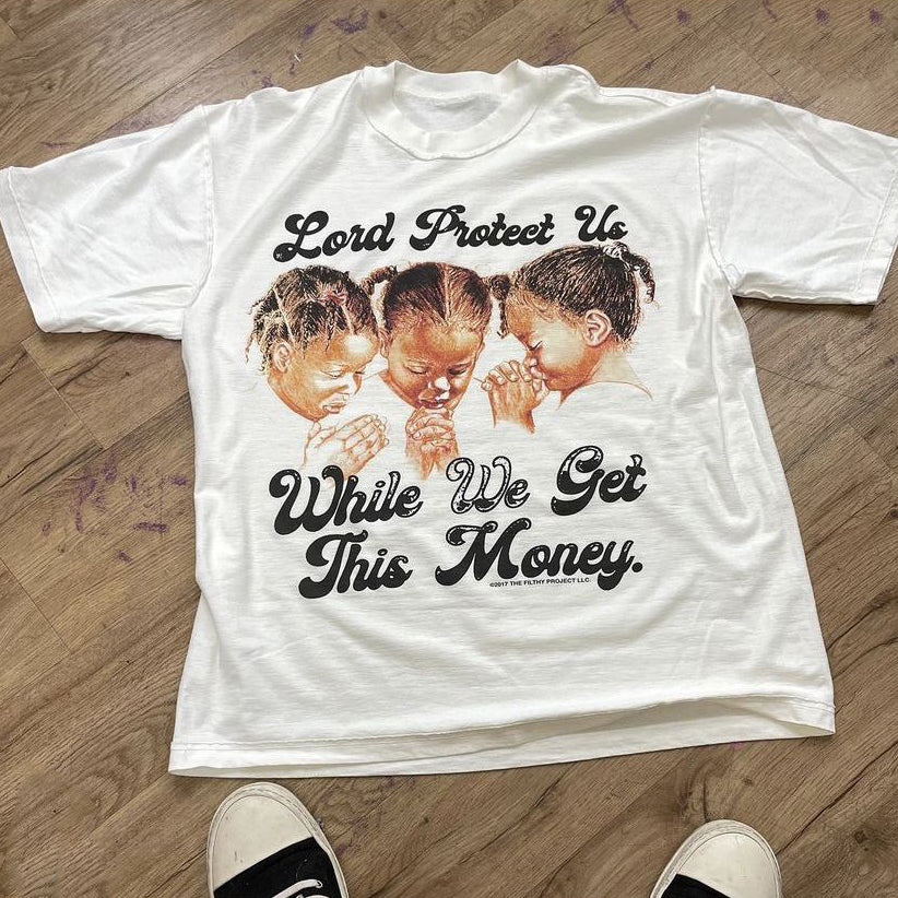 Statement-T-Shirt mit Rundhalsausschnitt und Print