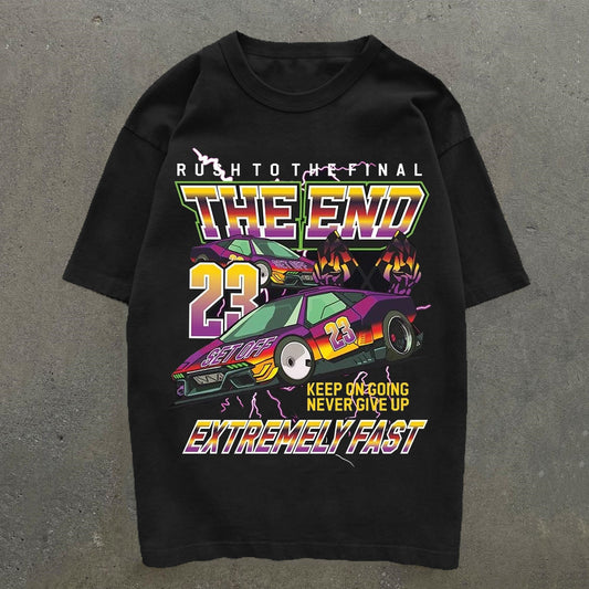Camiseta con estampado de coche The End Extreme Fast