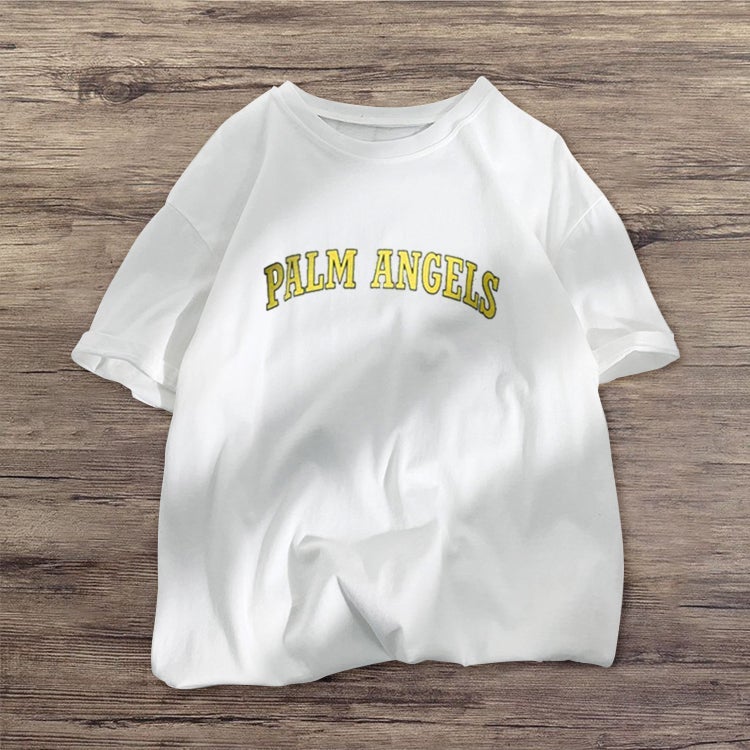 Camiseta de manga corta con letras estampadas de moda