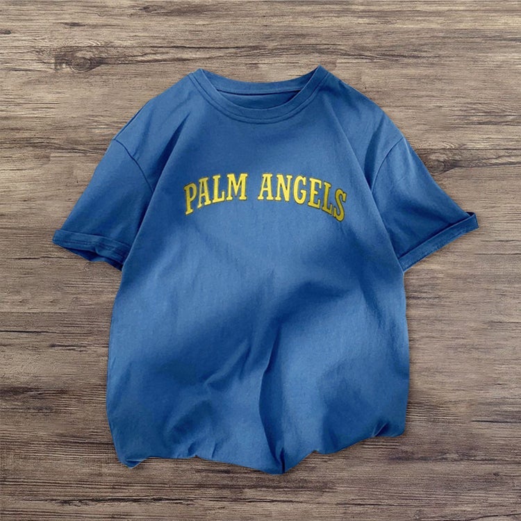 Camiseta de manga corta con letras estampadas de moda