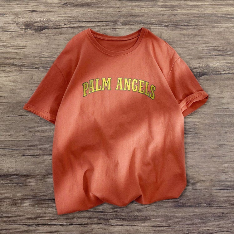 Camiseta de manga corta con letras estampadas de moda