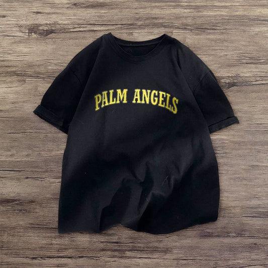 Camiseta de manga corta con letras estampadas de moda