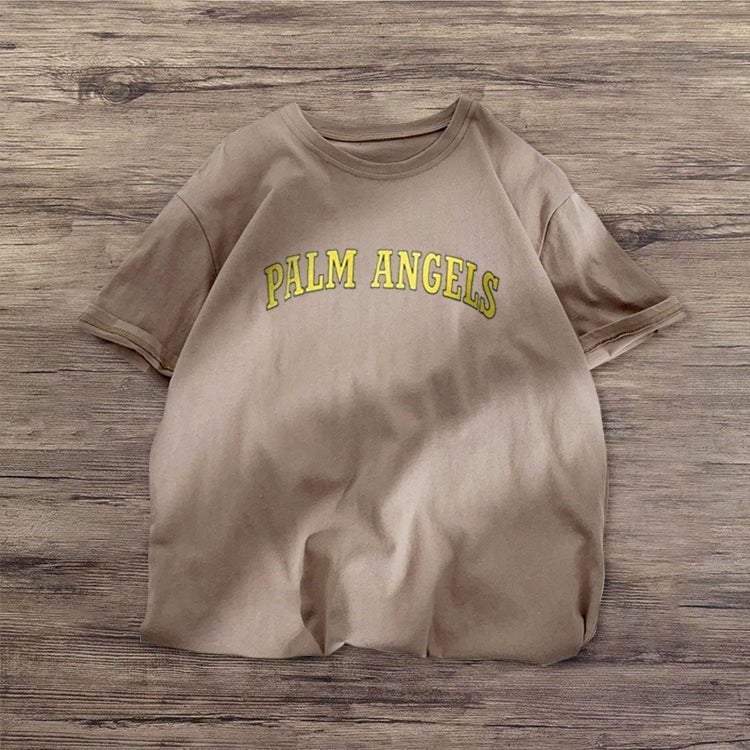 Camiseta de manga corta con letras estampadas de moda