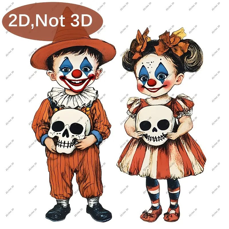 2pcs Large Size Halloween Boys And Girls Halloween Style Courtyard Plastic Signs