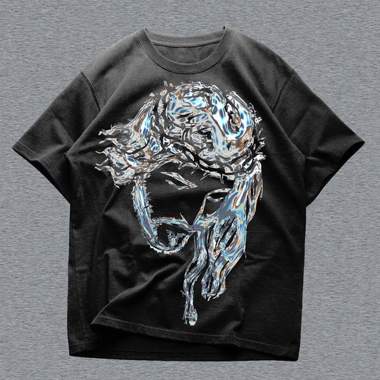Camiseta informal de manga corta con estampado de Jesús