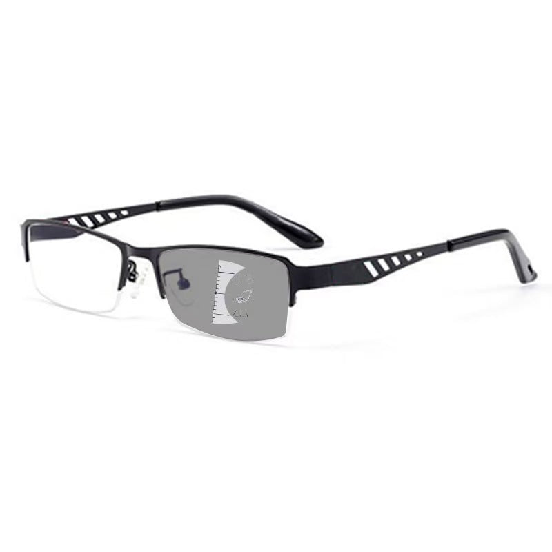 METAL BUSINESS ULTRALIGHT ANTI-BLUE LIGHT PHOTOCHROMIC READING GLASSES