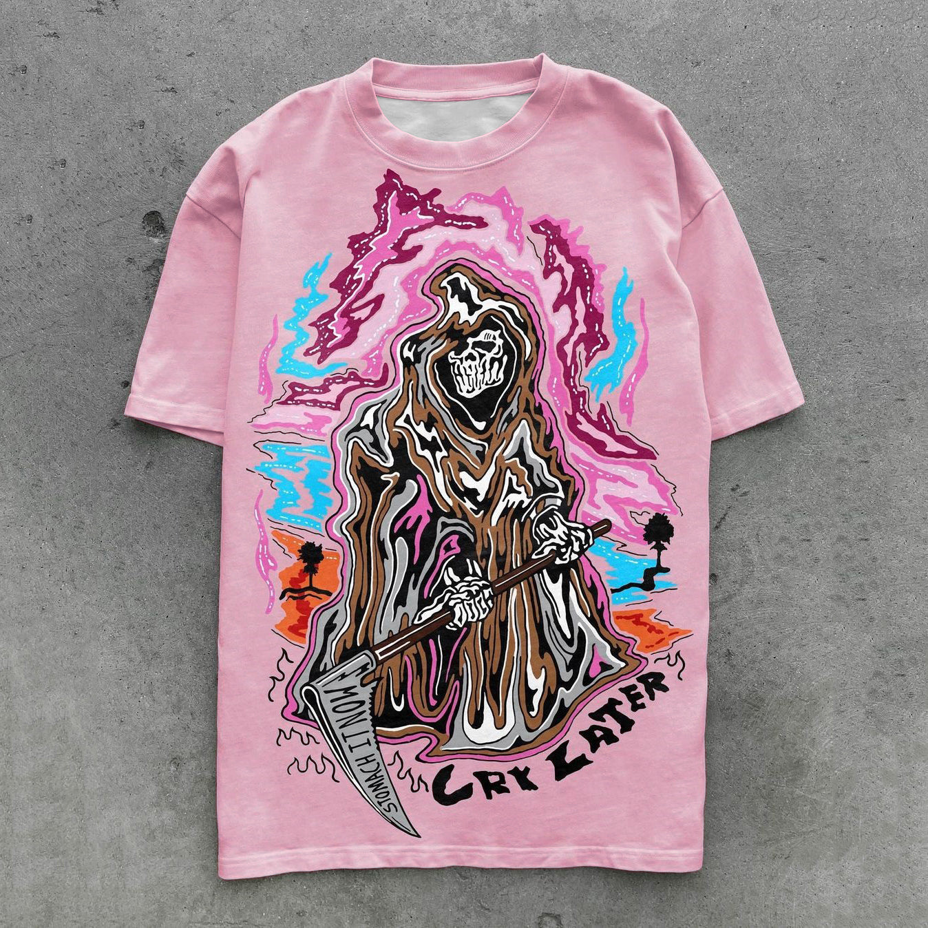 Camiseta de manga corta con estampado gráfico de calavera