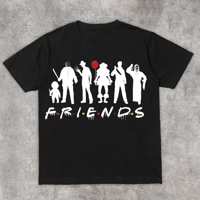Camiseta de manga corta con estampado de marca Tide de moda retro
