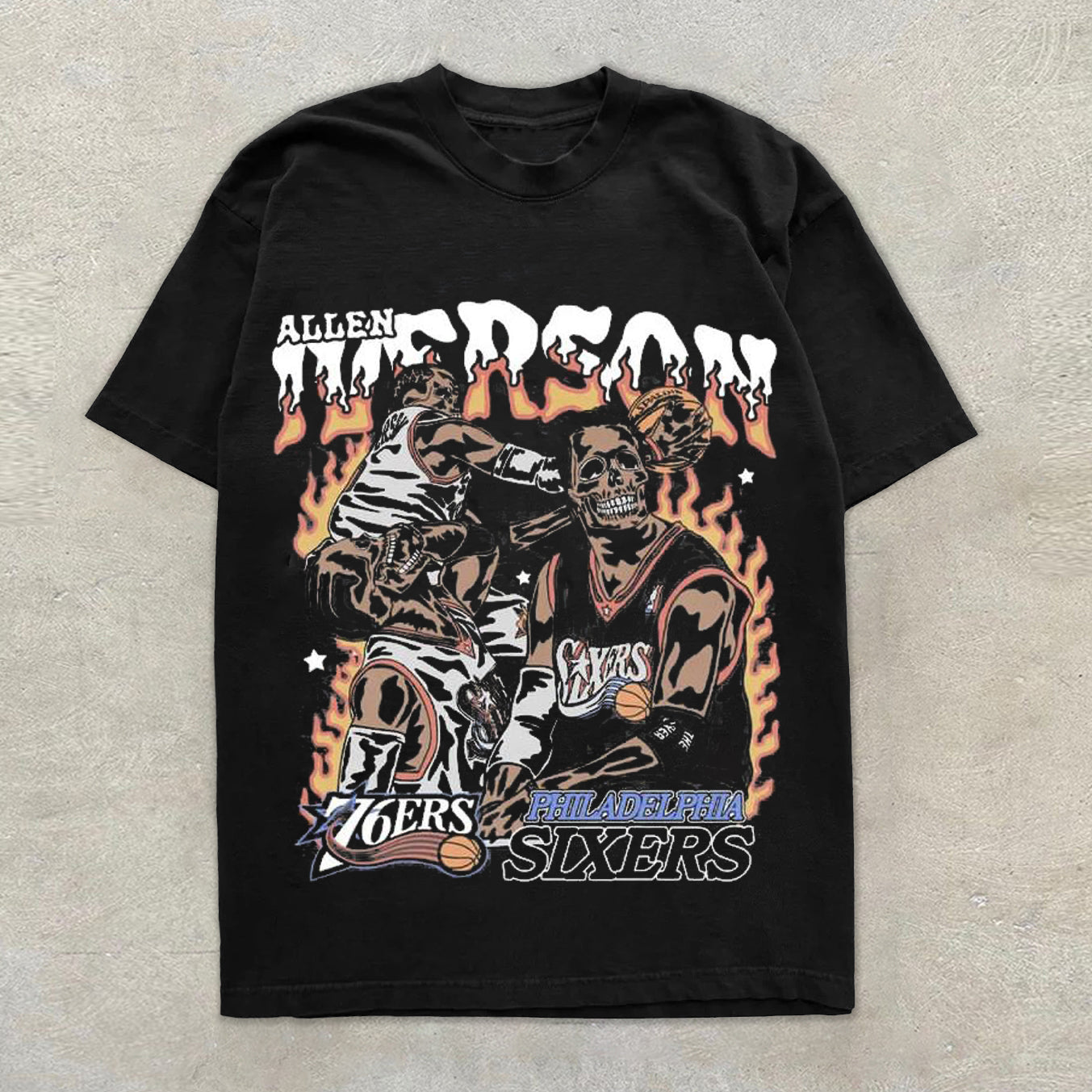 Camiseta de manga corta con estampado llamativo de estilo urbano