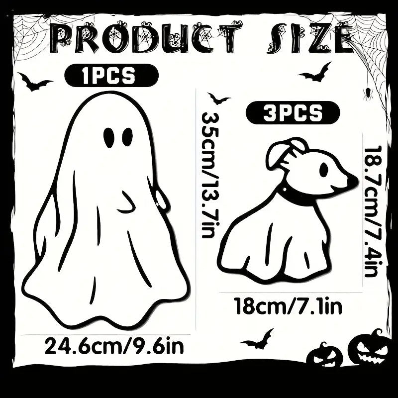 4pcs Halloween Yard Signs with Wooden Stakes