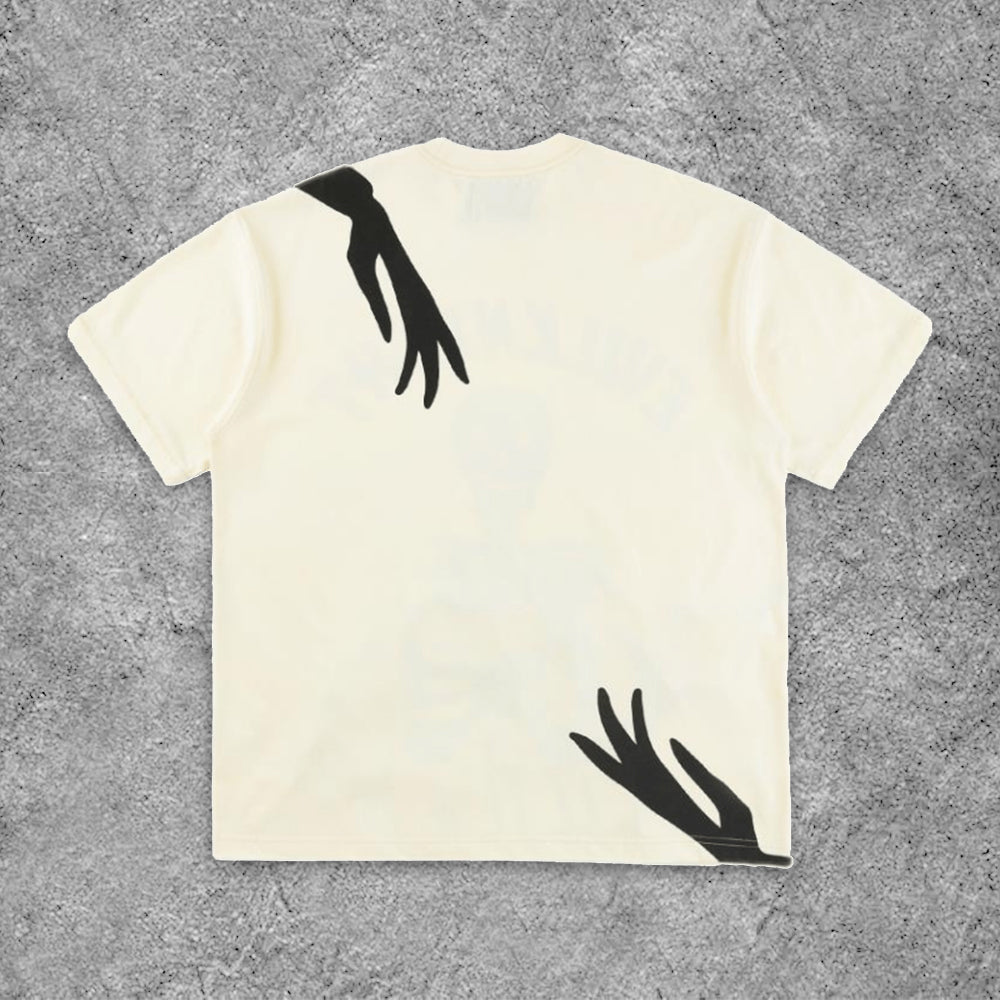 Kurzärmliges T-Shirt mit Street-Totenkopf-Print