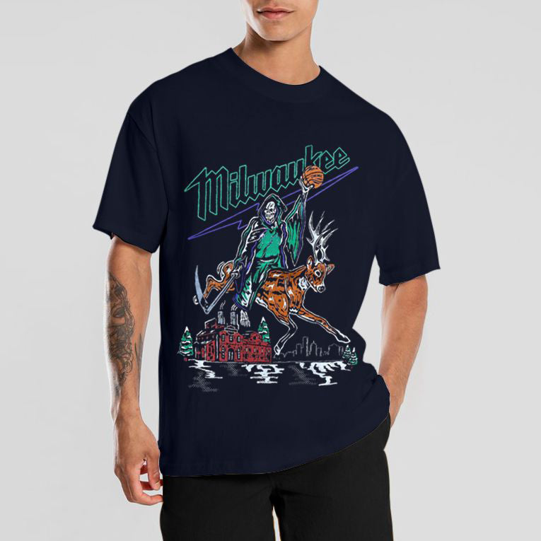 Personalized fashion printed short-sleeved T-shirt men