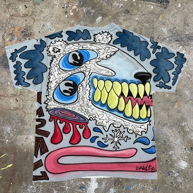 Camiseta personalizada con estampado de grafiti divertido infantil