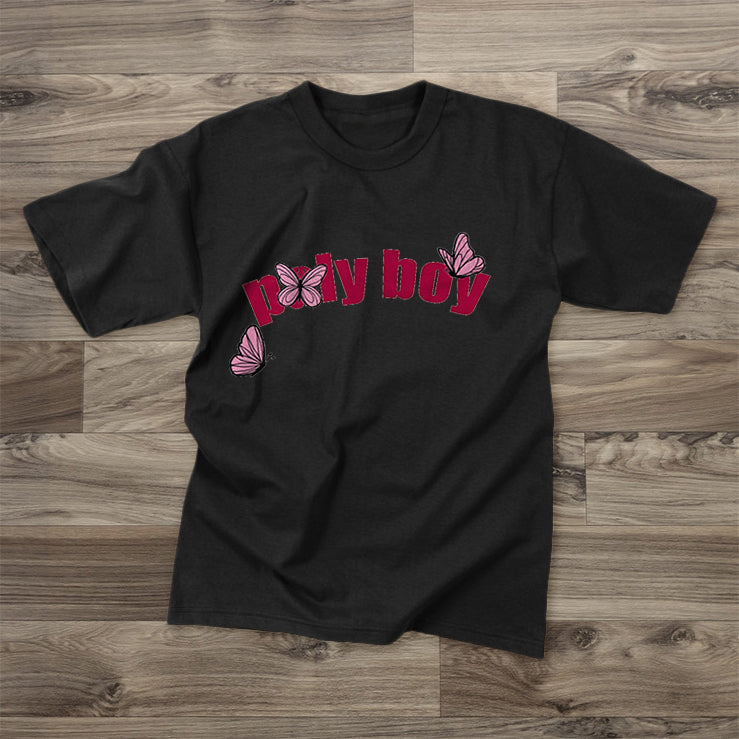 Camiseta de manga corta con estampado de moda retro de la calle Tide
