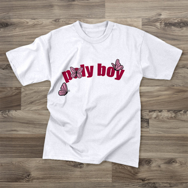Camiseta de manga corta con estampado de moda retro de la calle Tide