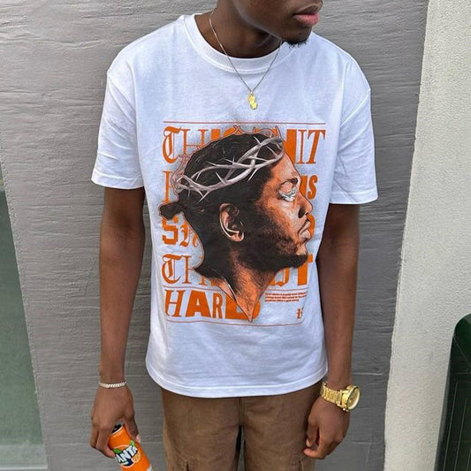 Camiseta informal de manga corta con estampado de Kendrick Lamar