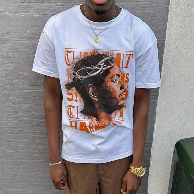 Camiseta informal de manga corta con estampado de Kendrick Lamar