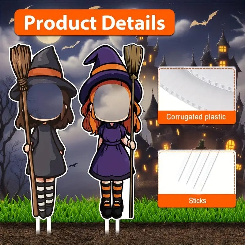 2D Plane 2pcs set of large Halloween garden decoration ornaments