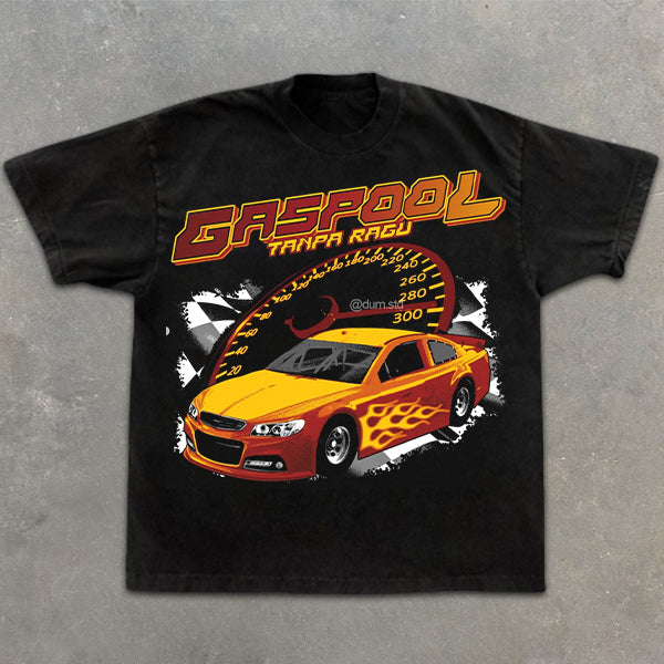 Camiseta de manga corta con estampado gráfico de carreras