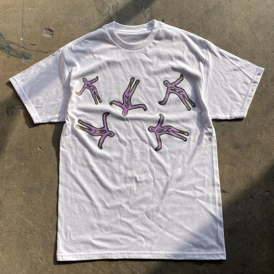 Camiseta informal retro holgada de manga corta a la moda urbana