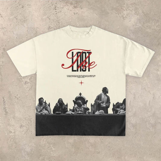 Camiseta de manga corta con estampado personalizado e informal
