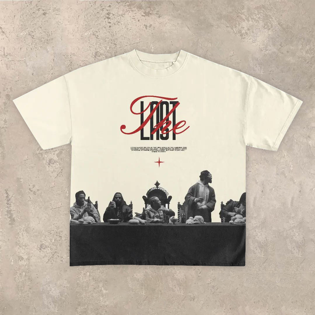 Camiseta de manga corta con estampado personalizado e informal