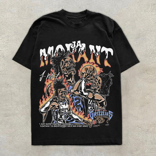 Camiseta de manga corta con estampado personalizado y moda informal