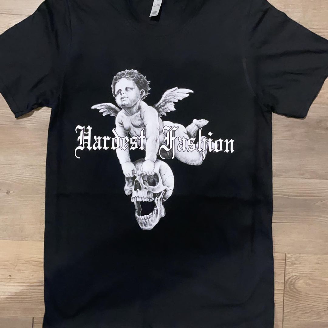 Camiseta holgada estilo callejero con ángel retro