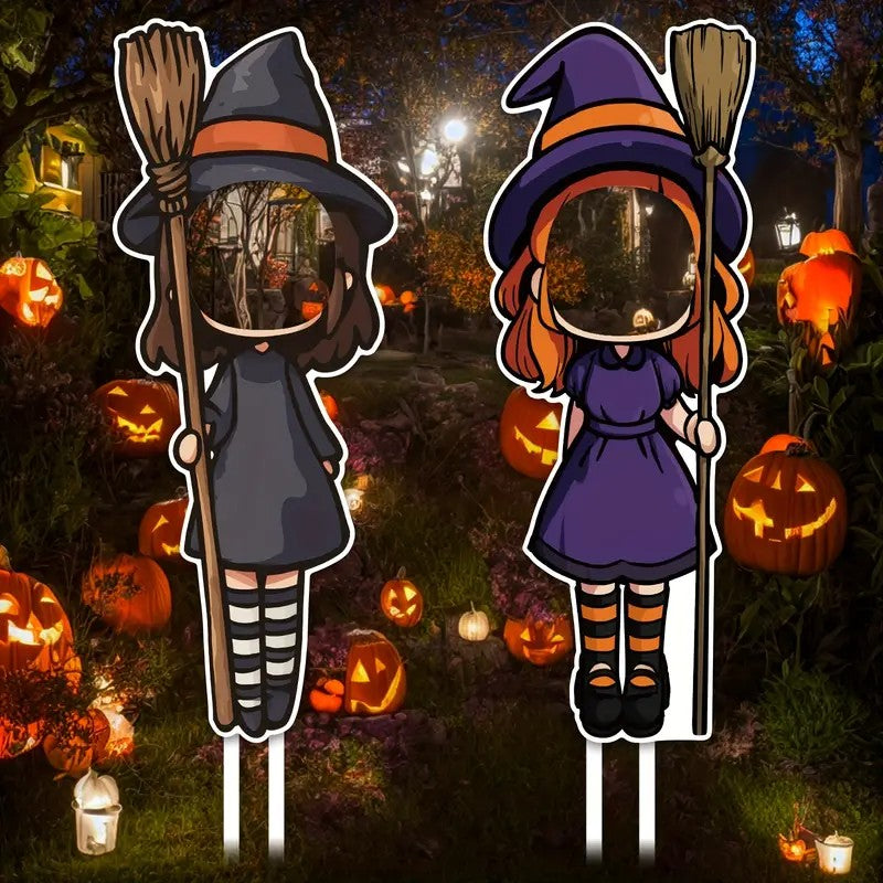 2D Plane 2pcs set of large Halloween garden decoration ornaments