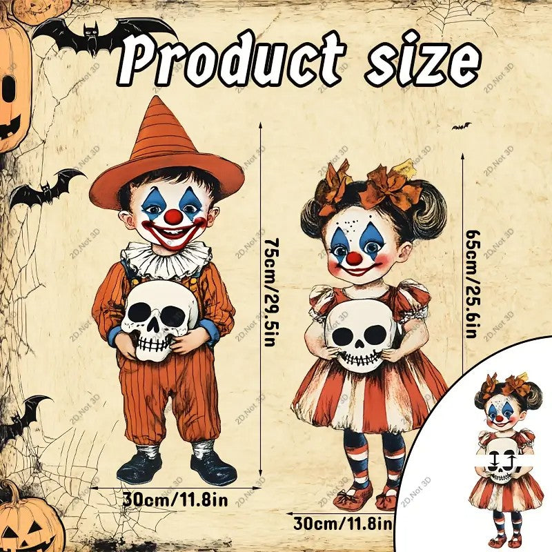 2pcs Large Size Halloween Boys And Girls Halloween Style Courtyard Plastic Signs