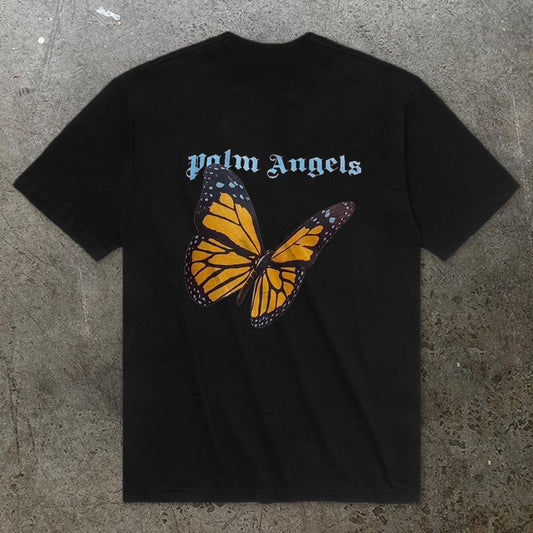 Camiseta con estampado de mariposas de la calle