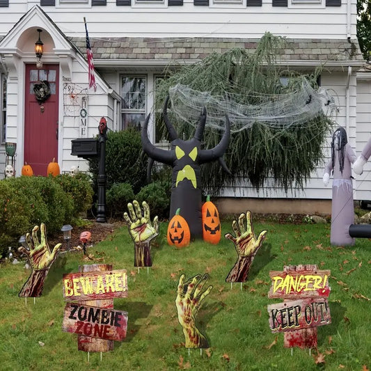 6pcs Halloween Pack Zombie Yard Signs