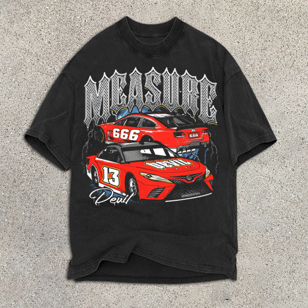 Camiseta de manga corta con estampado gráfico de carreras